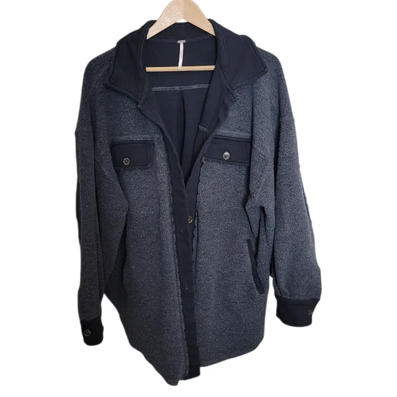 Anthropologie Free People Ruby Jacket in Incense Washed Black - Picture 8 of 14